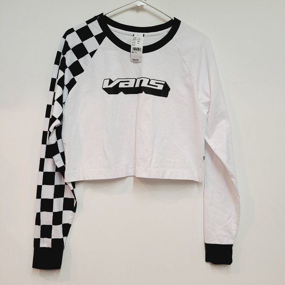 Vans Tops - Vans Black and White Checkered Crop Top